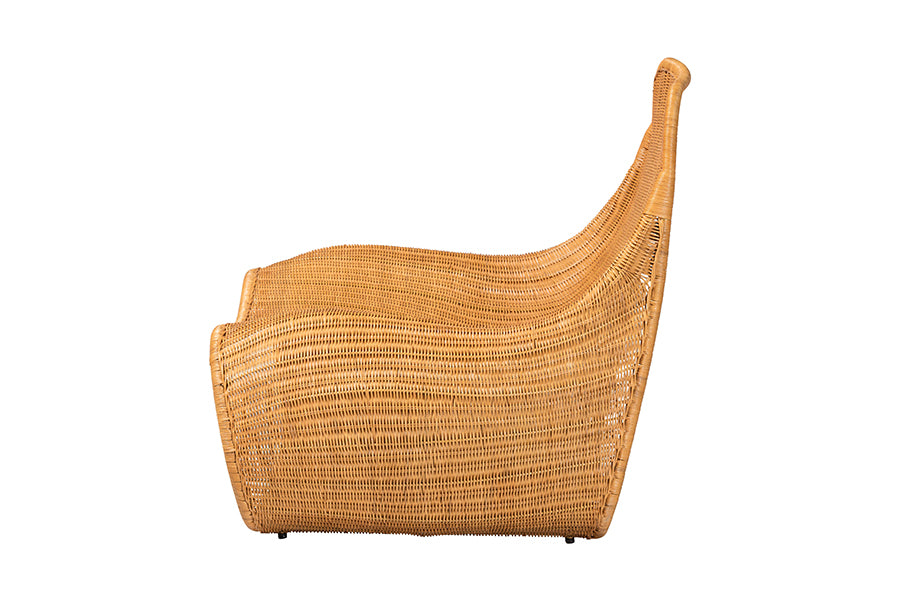 bali & pari Adala Natural Rattan Loop Lounge Chair
