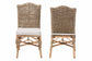 bali & pari Nitya Natural Rattan and Seagrass Camelback 2-Piece Dining Chair Set