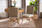 bali & pari Nitya Natural Rattan and Seagrass Camelback 2-Piece Dining Chair Set