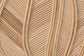 bali & pari Lifen Natural Rattan Standalone Headboard - Handcrafted Panel Headboard with Leaf Motif, King