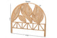 bali & pari Lifen Natural Rattan Standalone Headboard - Handcrafted Panel Headboard with Leaf Motif, Queen