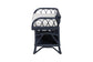 bali & pari Leryn Natural Rattan Bench with Shelf, Navy Blue