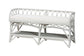 bali & pari Leryn Natural Rattan Bench with Shelf, White