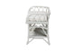 bali & pari Leryn Natural Rattan Bench with Shelf, White