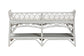 bali & pari Leryn Natural Rattan Bench with Shelf, White