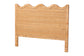 bali & pari Cassio Scalloped Natural Rattan Headboard, Queen