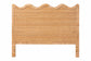 bali & pari Cassio Scalloped Natural Rattan Headboard, Queen