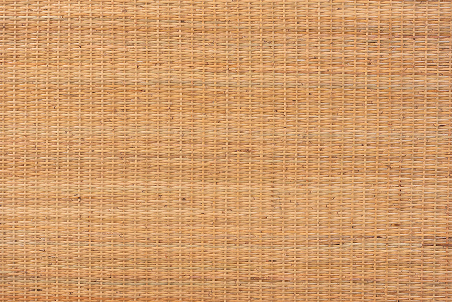 bali & pari Cassio Scalloped Natural Rattan Headboard, Queen