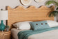 bali & pari Cassio Scalloped Natural Rattan Headboard, Queen