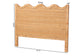 bali & pari Cassio Scalloped Natural Rattan Headboard, Queen