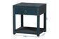 bali & pari Nata Grasscloth Nightstand with Drawer and Open Shelf, Indigo
