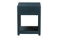 bali & pari Nata Grasscloth Nightstand with Drawer and Open Shelf, Indigo