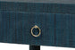 bali & pari Nata Grasscloth Nightstand with Drawer and Open Shelf, Indigo