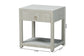 bali & pari Nata Grasscloth Nightstand with Drawer and Open Shelf, Coastal Blue