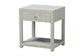 bali & pari Nata Grasscloth Nightstand with Drawer and Open Shelf, Coastal Blue