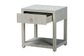 bali & pari Nata Grasscloth Nightstand with Drawer and Open Shelf, Coastal Blue