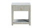 bali & pari Nata Grasscloth Nightstand with Drawer and Open Shelf, Coastal Blue