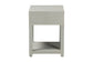 bali & pari Nata Grasscloth Nightstand with Drawer and Open Shelf, Coastal Blue