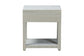 bali & pari Nata Grasscloth Nightstand with Drawer and Open Shelf, Coastal Blue