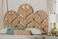 bali & pari Liang Natural Rattan Freestanding Headboard, King