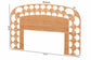 bali & pari Felician Natural Rattan Standalone Headboard - Handwoven Wicker Panel Headboard with Scalloped Fan Motif, King