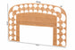 bali & pari Felician Natural Rattan Standalone Headboard - Handwoven Wicker Panel Headboard with Scalloped Fan Motif, King