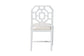 bali & pari Boone Dining Chair with Chinoiserie Design, White