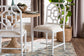bali & pari Boone Dining Chair with Chinoiserie Design, White
