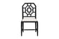 bali & pari Boone Dining Chair with Chinoiserie Design, Black