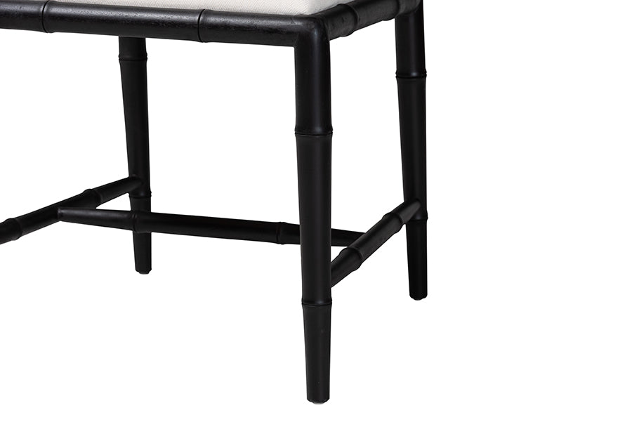 bali & pari Boone Dining Chair with Chinoiserie Design, Black
