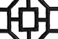 bali & pari Boone Dining Chair with Chinoiserie Design, Black