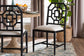 bali & pari Boone Dining Chair with Chinoiserie Design, Black