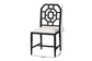 bali & pari Boone Dining Chair with Chinoiserie Design, Black