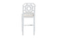 bali & pari Boone Counter Stool with Chinoiserie Design, White
