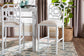 bali & pari Boone Counter Stool with Chinoiserie Design, White