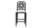 bali & pari Boone Counter Stool with Chinoiserie Design, Black