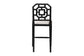 bali & pari Boone Counter Stool with Chinoiserie Design, Black