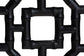 bali & pari Boone Counter Stool with Chinoiserie Design, Black