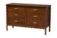 Baxton Studio Danette Bobbin Wood 4-Piece Bedroom Set with 2 Nightstands, Queen