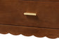 Baxton Studio Danette Bobbin Wood 4-Piece Bedroom Set with 2 Nightstands, Queen
