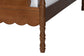 Baxton Studio Danette Bobbin Wood 4-Piece Bedroom Set with 2 Nightstands, Queen