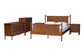 Baxton Studio Danette Bobbin Wood 5-Piece Bedroom Set, Queen