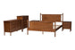 Baxton Studio Danette Bobbin Wood 5-Piece Bedroom Set, Queen