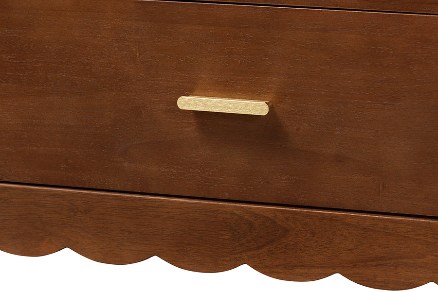 Baxton Studio Danette Bobbin Wood 5-Piece Bedroom Set, Queen