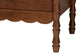 Baxton Studio Danette Bobbin Wood 4-Piece Bedroom Set with 1 Nightstands, Queen