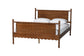 Baxton Studio Danette Bobbin Wood Platform Bed, Queen