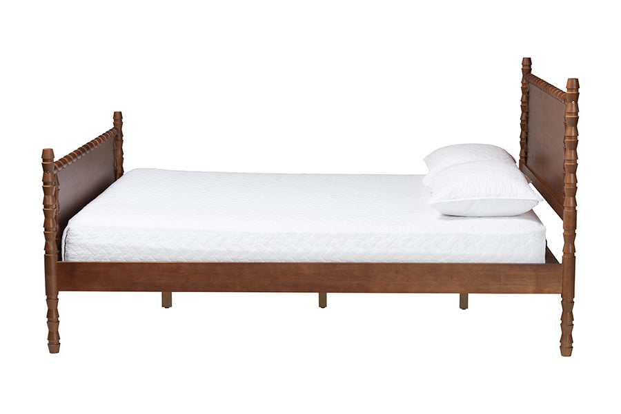Baxton Studio Danette Bobbin Wood Platform Bed, Queen
