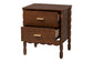 Baxton Studio Danette Bobbin Wood 2-Drawer Nightstand