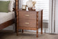 Baxton Studio Danette Bobbin Wood 2-Drawer Nightstand