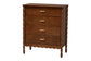 Baxton Studio Danette Bobbin Wood 4-Drawer Chest